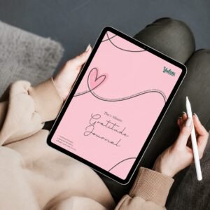 Yutori 5-Minute Gratitude Journal digital edition on tablet
