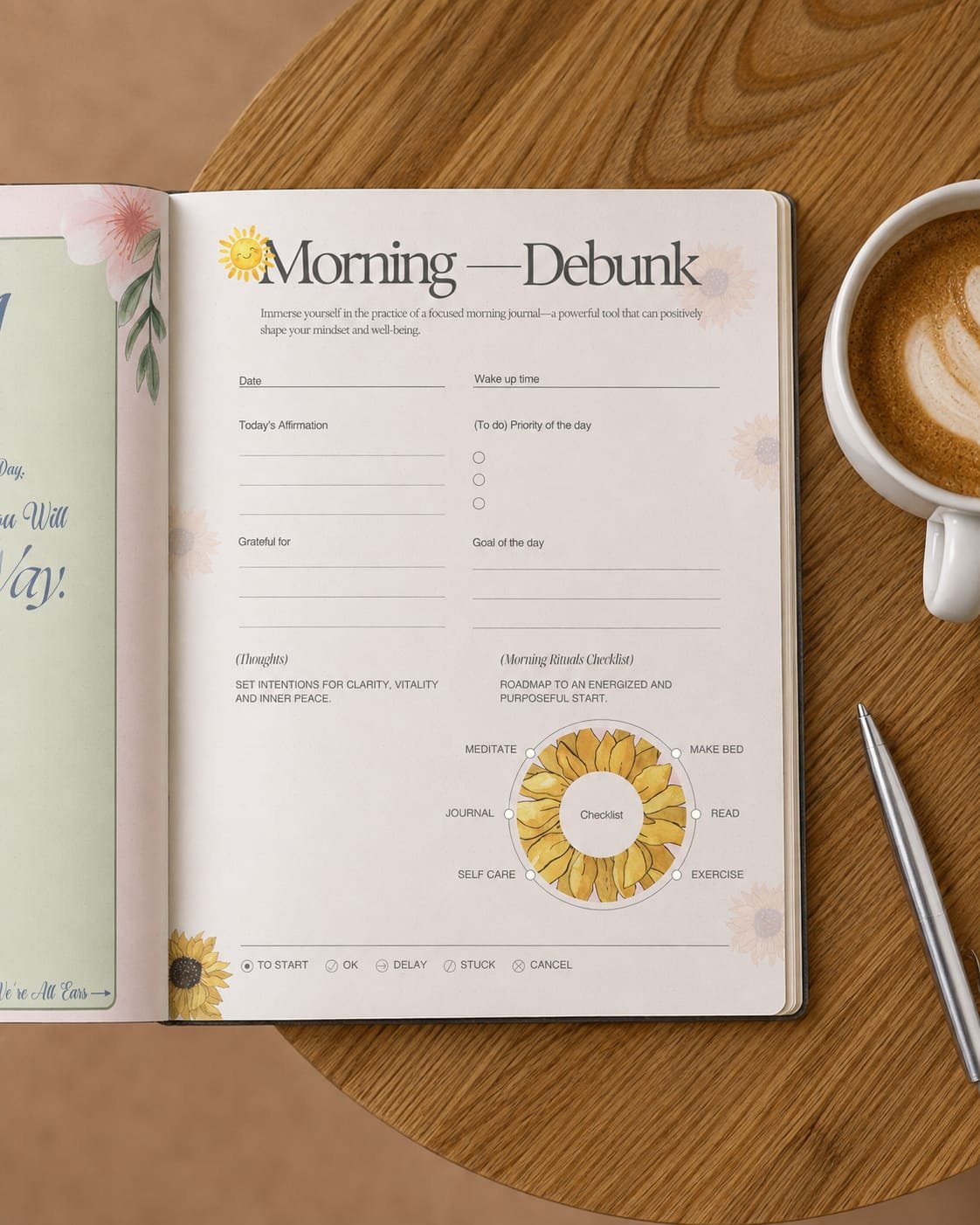 Inside view of Yutori physical 30-Day Habit Builder Journal